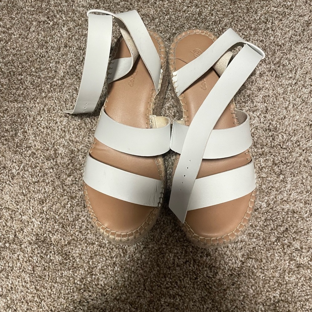 Indigo White Strappy Sandals